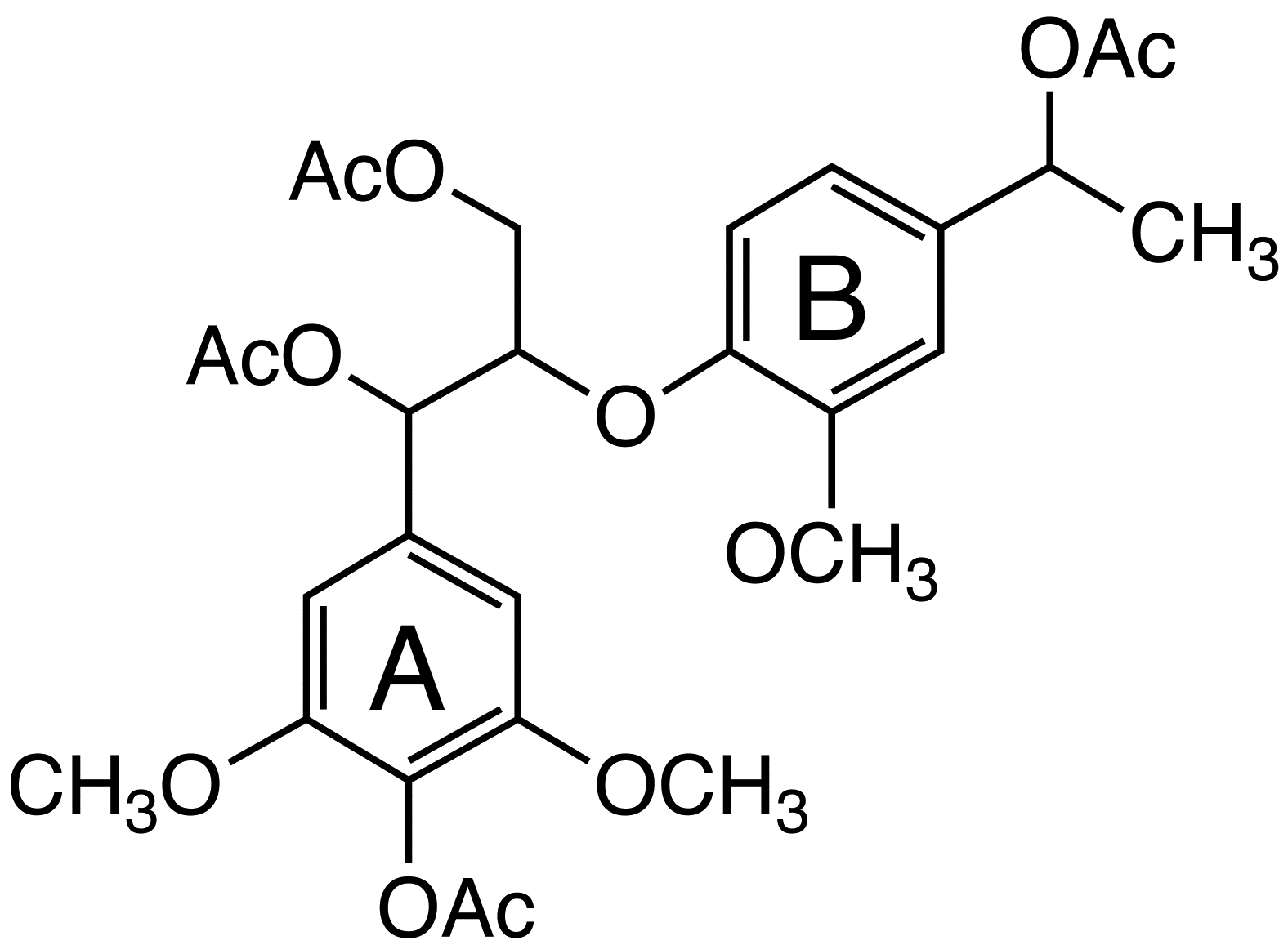 1-(4-acetoxy-3,5-dimethoxyphenyl)-1,3-diacetoxy-2-[4-(1-acetoxyethyl)-2-methoxyphenoxy] image